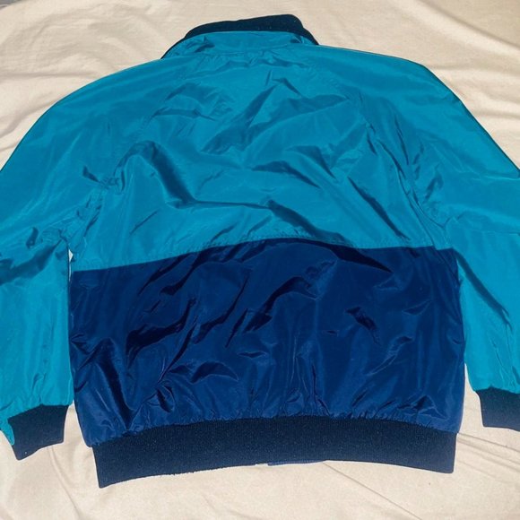 Vintage 90s Aqua Berry Colorblock Winter Jacket Large - Picture 4 of 4